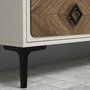 Hanah Home Samba Conjunto de Muebles de Salón - Nogal y Crema